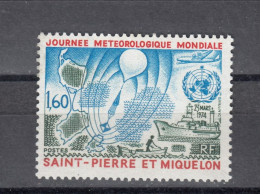 Saint Pierre & Miquelon -  1974 - World Meteorological Day - MNH Stamp** (e-257) - Unused Stamps