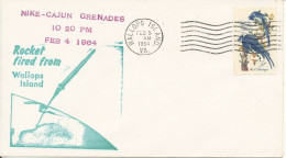 USA Space Cover Rocket Fired From Wallops Islands 4-2-1964 Postmarked 5-2-2964 With Cachet - Amérique Du Nord