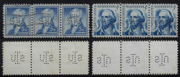 USA United States 1922/1984 6 Stamp With Perfin SIU By The State University Of Iowa Different Positions - Perfins