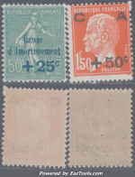 50c Et 1f50 De La 1ère Série Caisse D'Amortissement Neufs ** Sans Charnière TB (Y&T N° 247 Et 248 , Cote 60€) - 1927-31 Caisse D'Amortissement