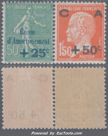 50c Et 1f50 De La 1ère Série Caisse D'Amortissement Neufs ** Sans Charnière TB (Y&T N° 247 Et 248 , Cote 60€) - 1927-31 Sinking Fund