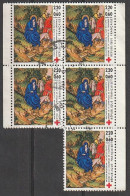 France Yv. N°2498a Croix-Rouge - Retable De La Chartreuse De Champmol - Oblitéré X5 - Used Stamps