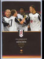 Official Program UEFA Europa League 2009-10 Fulham FC England - Shakhtar Donetsk Ukraine - Libri