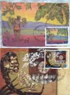 Polynésie 549/552  Peintures 1997 FDC - Cartes-maximum