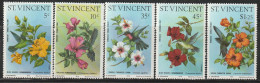 SAINT VINCENT - N°444/8 ** (1976) Oiseaux-mouches Et Hibiscus - St.Vincent (...-1979)