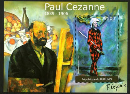 Burundi 2012 French Impressionist Painter Paul C é Zanne Painted "The Joker"，MS MNH - Ongebruikt