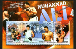 Burundi 2012 Boxing For The 70th Anniversary Of The Birth Of Boxing Champion Ali，MS MNH - Unused Stamps