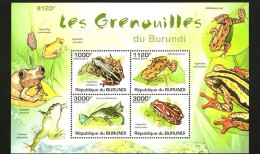 Burundi 2011 Amphibian Frog, African Clawed Frog, Tree Frog，MS MNH - Ungebraucht