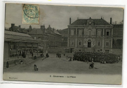 76 ENVERMEU Rassemblement  Place Devant La Mairie Bel Aspect Toilé 1906 Timb Edit Haudiquer No 2    D06 2022 - Envermeu