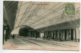 65 LANNEMEZAN Interieur Gare Voyageurs Belle Verriere  Quais Voies 1906 Timb   D07 2022 - Lannemezan