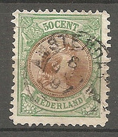 P-B - Yv. N°  44  (o)  50c Vert Et Brun  Wilhelmine  Cote 12  Euro  BE  2 Scans - Gebruikt