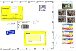 SLOVACCHIA SLOVENSKO - 2023 BRATISLAVA Raccomandata-assicurata Con 8 Francobolli Su Busta Plastificata - 17291 - Cartas & Documentos