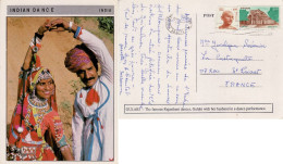 INDIA 1992 POSTCARD SENT TO FRANCE - Brieven En Documenten