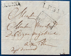 LETTRE 27 OCT 1823 Marque " VEURNE " (Ht N°37 Indice 14) Pour LILLE + Griffe LPB1R + Entrée  PAYS BAS PAR DUNKERQUE TTB - 1815-1830 (Hollandse Tijd)