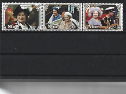 1985 NIUE 469-71** Queen Mother Elizabeth - Niue