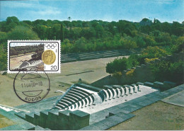 GRECE - CARTE MAXIMUM - Yvert N° 1401 - JEUX OLYMPIQUES De MOSCOU - STADE De RHODES - Maximum Cards & Covers