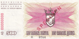 BOSNIA AND HERZEGOVINA, SPECIMEN, Pick- 14, 01.7.1992 - Bosnien-Herzegowina
