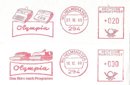 335  Machine à Calculer: 2 Ema D'Allemagne 1965/68 - "Olympia" Typewriter And Calculating Machine, 2 Meters. Computer - Computers