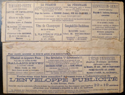 Lettre Avec Publicités Précurseur Vendue à Tarif Réduit (1876) : Barbe Graine Voiture Cheval Vin Grêle Oignon Fraise - Vinos Y Alcoholes