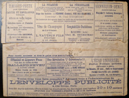 Lettre Avec Publicités Précurseur Vendue à Tarif Réduit (1876) : Barbe Graine Voiture Cheval Vin Grêle Oignon Fraise - Vins & Alcools