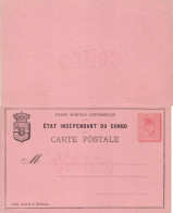 BELGIAN CONGO 1889 POSTCARD (*) - 1884-1894