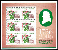 Sweden 2006 Mozart Brev Sheetlet Unmounted Mint. - Ongebruikt