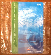 MONACO RECHARGE CARTE MONDE 10€ NSB PREPAID PREPAYÉE NO TELECARTE PHONECOTE TELEFONKARTE PHONECARD CALLING CARD - Monace