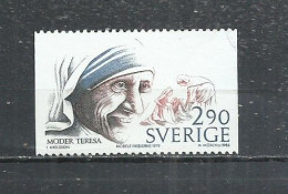 SWEDEN 1986 - MOTHER THERESA - USEDOBLITERE GESTEMPELT USADO - Mère Teresa
