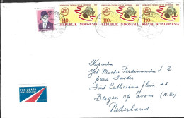 INDONESIE. N°1038 De 1984 Sur Enveloppe Ayant Circulé. Coupe Thomas. - Badminton