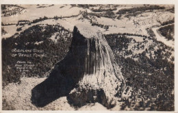 Devil's Tower Wyoming, Aerial View Scenic View, C1920s Vintage Real Photo Postcard - Altri & Non Classificati