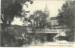 Pont De Cheruy Le Pont Sur La Bourbre Et L Eglise - Pont-de-Chéruy