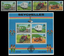 Seychellen 1982 - Mi-Nr. 507-510 & Block 2 ** - MNH - Transport - Seychelles (1976-...)