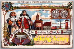 Neu Isenburg - Litho Festpostkarte 200 Jährige Jubelfeier Gründung Stadt Neu Isenburg 1899 Electricitäts & Wasserwerk - Neu-Isenburg