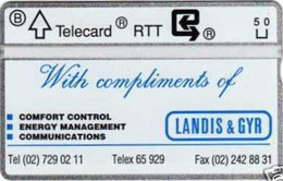 1990 : P055 LANDIS+GYR (2) White/blue MINT - Sans Puce