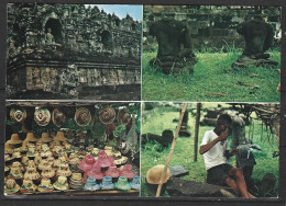 INDONESIE. Carte Postale écrite. Borobudur. - Indonésie