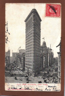 (RECT / VERSO) FLAT IRON BUILDING A NEW YORK EN 1906 - CPA COULEUR - BEAU CACHET - Manhattan
