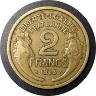 Monnaie France - 1933 Avec Raisin -  2 Franc "MORLON" Cupro Aluminium - 2 Francs