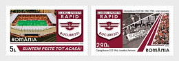 Romania 2023 / Rapid Bucuresti / Set 2 Stamps - Clubs Mythiques