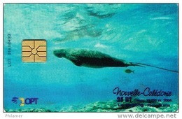 Nouvelle Caledonie Noumea Telecarte Phonecard Opt LNC122 Dugong Vahce Marine Transparente Utilisée BE - Nieuw-Caledonië