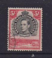 KENYA UGANDA AND TANGANYIKA - 1938 George VI 5s Used As Scan - Kenya, Uganda & Tanzania