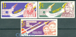 1963 Space,Russian Cosmonauts,Gagarin,Titov,Nikolayev,space Ships,CUBA,835,MNH - Südamerika