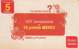 PREPAID PHONE CARD TUNISIA  (CV714 - Tunisia