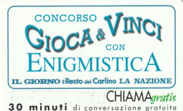 CHIAMAGRATIS MASTER/PROTOTIPO 198 GIOCA E VINCI  (CV1798 - Private-Omaggi