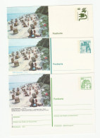 HOCHWACHT BEACH - 3 Diff VALUE Postal STATIONERY Cards Germany Card Cover People Sand - Nuoto