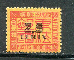 INDOCHINE- Taxe Y&T N°62- Neuf Sans Gomme - Postage Due