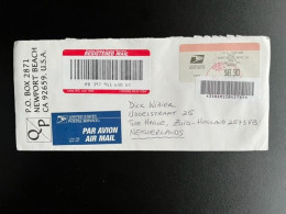 UNITED STATES USA 2005 REGISTERED LETTER HUNTINGTON BEACH TO 'S GRAVENHAGE 12-01-2005 VERENIGDE STATEN AMERIKA AMERICA - Cartas & Documentos