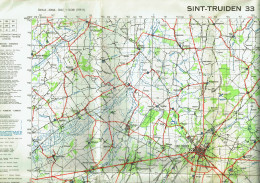 Institut Géographique Militaire Be - "SAINT-TROND - SINT-TRUIDEN" - N° 33 - Edition: 1964 - Echelle 1/50.000 - Mapas Topográficas