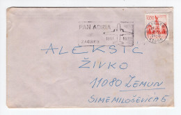 1972. YUGOSLAVIA,CROATIA,ZAGREB TO ZEMUN COVER,FLAM: PAN ADRIA ZAGREB 1961 - 1971 - Lettres & Documents