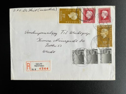 NETHERLANDS 1978 REGISTERED LETTER DELFT HIPPOLYTUSBUURT TO UTRECHT 28-12-1978 NEDERLAND AANGETEKEND - Cartas & Documentos