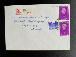 NETHERLANDS 1979 REGISTERED LETTER BREDA BEUKSTRAAT TO UTRECHT 07-02-1979 NEDERLAND AANGETEKEND - Covers & Documents